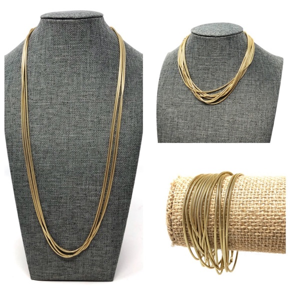 Sterling silver, gold overlay, extra long versatile chain, made in Italy - Picture 1 of 8
